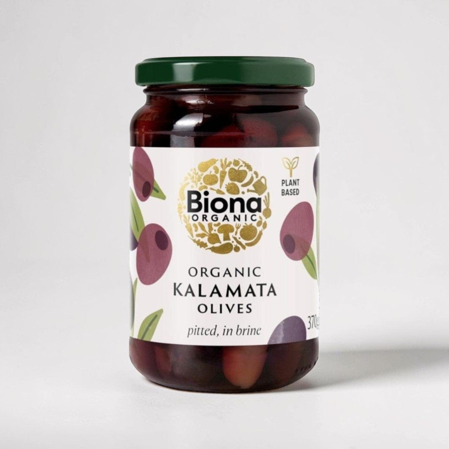 Organic Kalamata Olives in Brine 370g by Biona