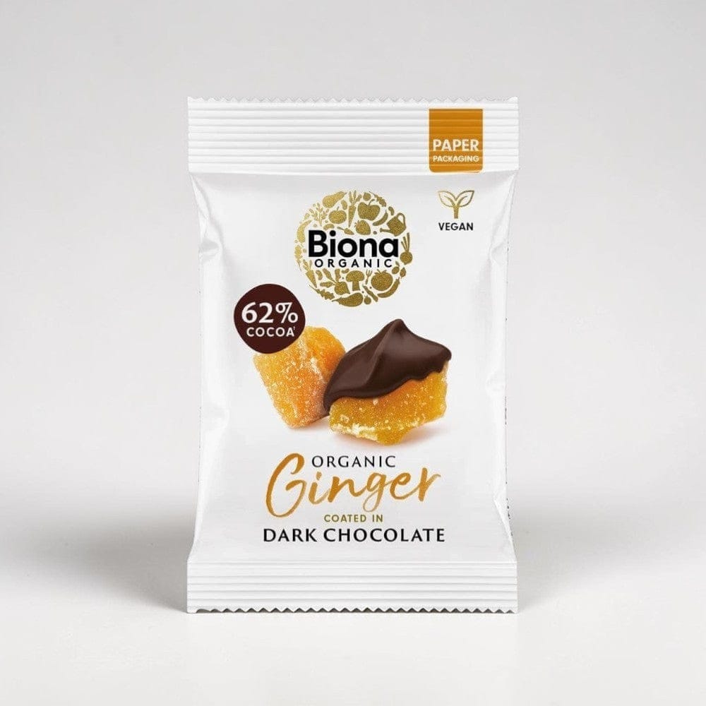 Organic Dark Chocolate Ginger 60g by Biona