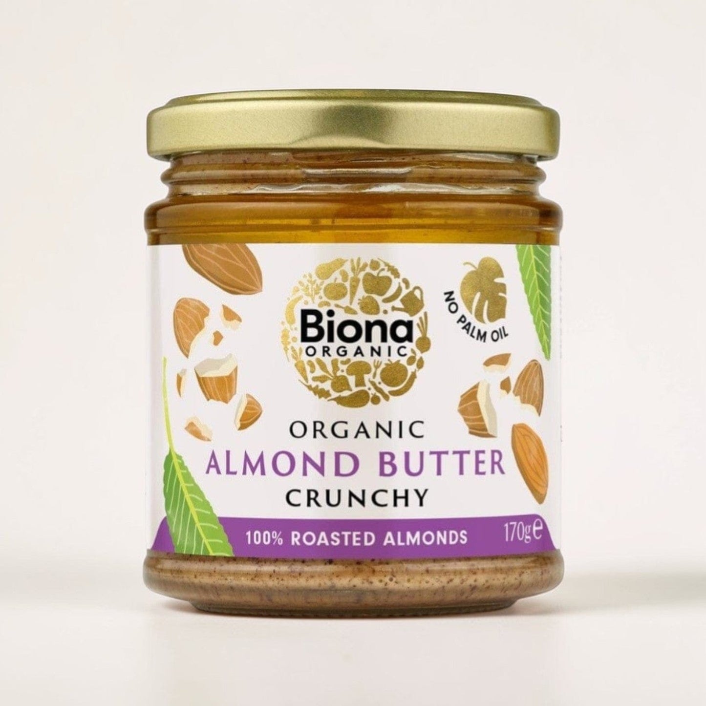Organic Almond Butter Crunchy 170g by Biona