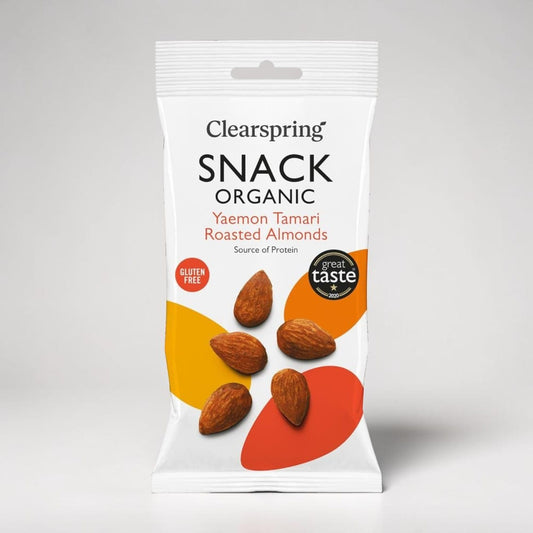 Organic Tamari Roasted Sicilian Almonds 30g by Clearspring