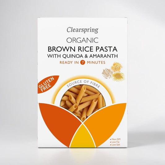Organic Brown Rice Pasta with Quinoa & Amaranth 250g by Clearspring