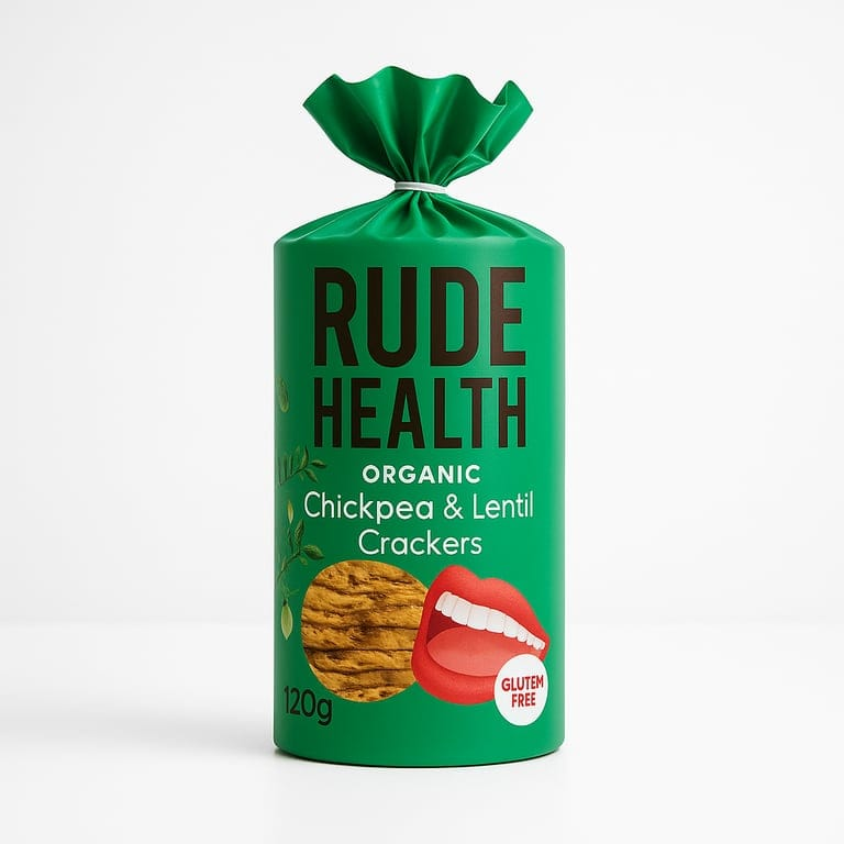 Chickpea & Lentil Crackers 120g by Rude Health