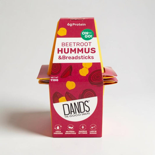 Fresh Beetroot Hummus & Breadsticks by DANDS