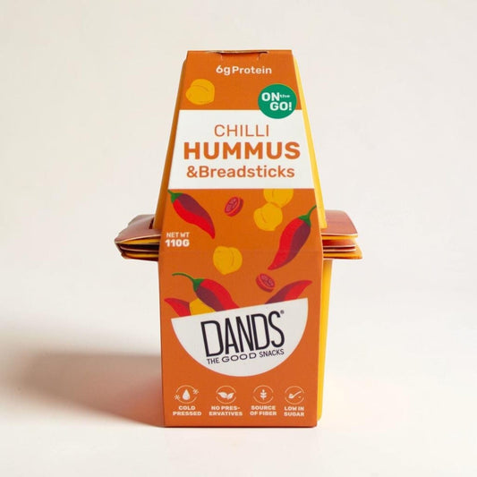 Fresh Chilli Hummus & Sticks by DANDS