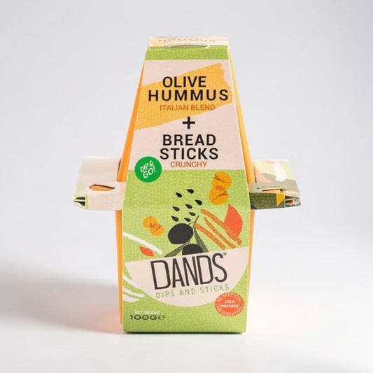 Fresh Olive Hummus & Breadsticks by DANDS