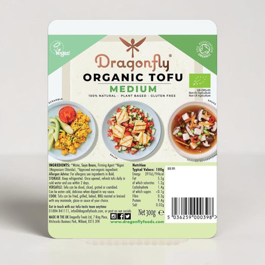 Organic Medium Firm Tofu 300g by Dragonfly