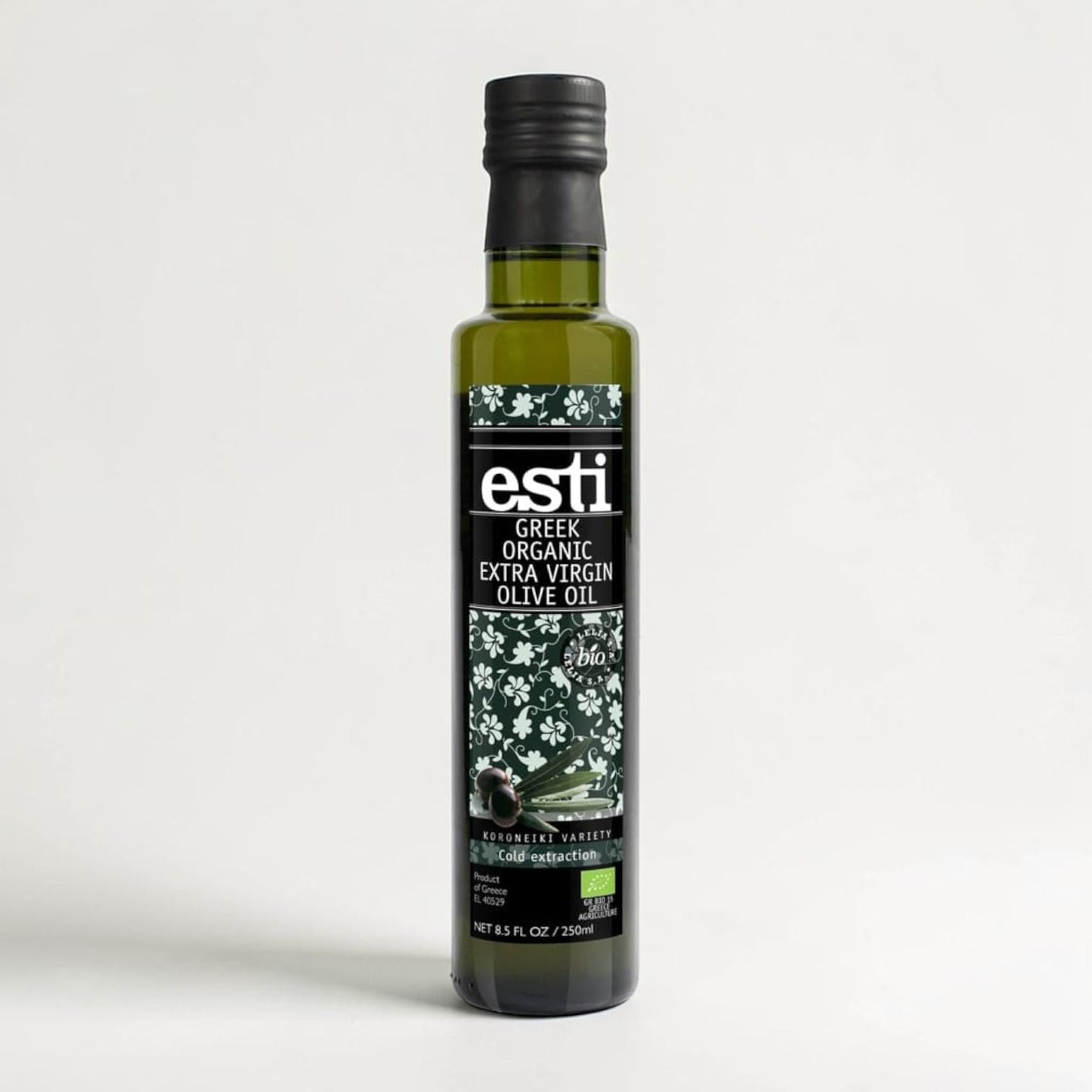 Greek Organic Extra Virgin Olive Oil Glass Bottle 250g