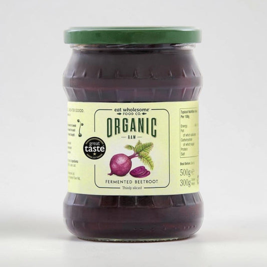 Organic Raw Fermented Sliced Beetroot 500g by Eat Wholesome