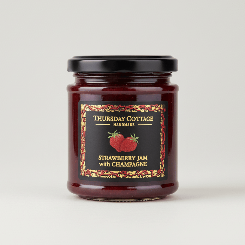 Strawberry Jam with Champagne 210g by Thursday Cottage