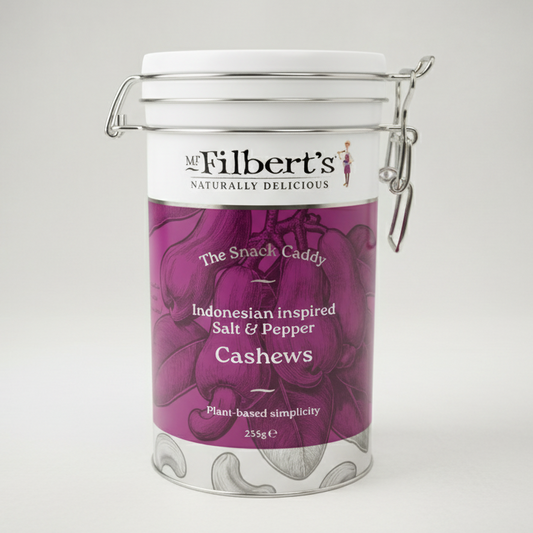 Indonesian Inspired Salt & Pepper Cashews Gift Tin 235g