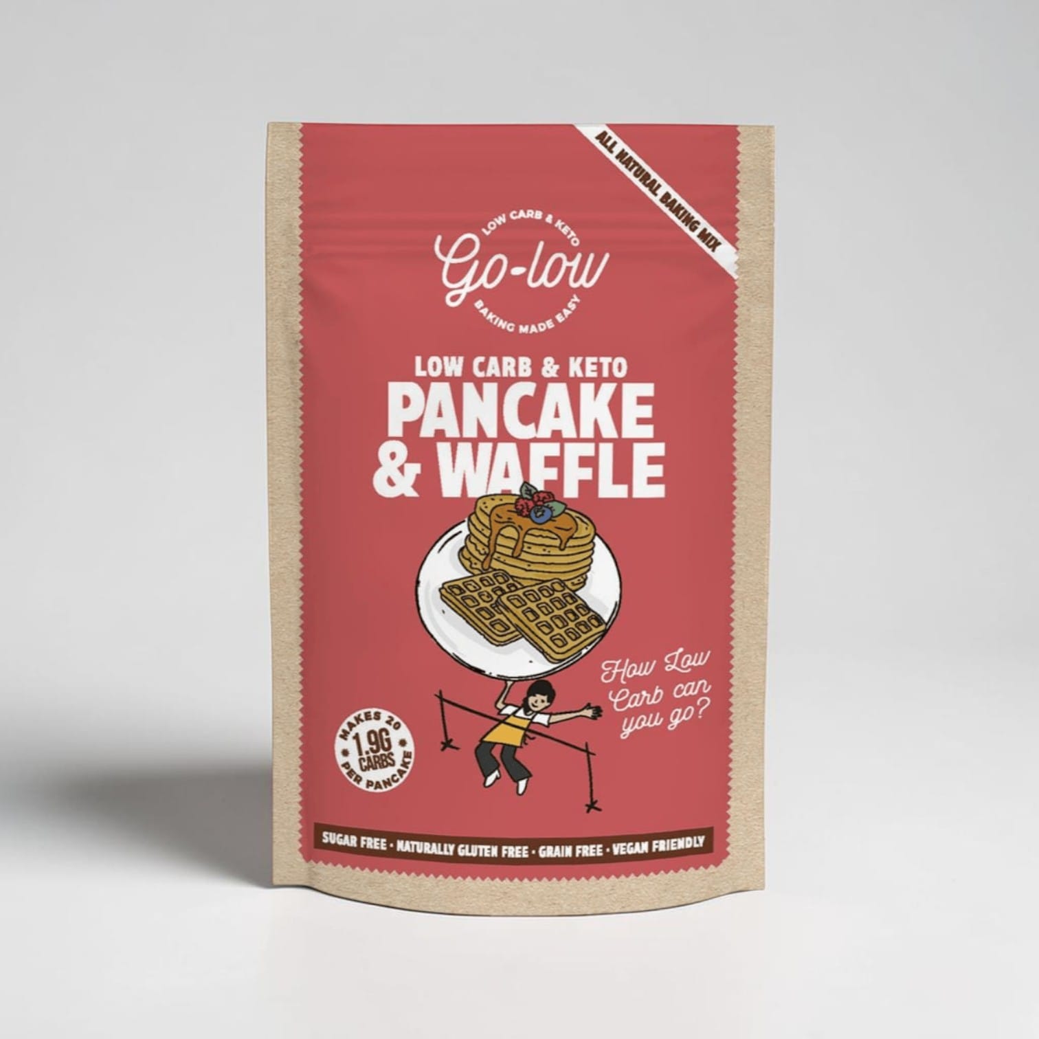 Go Low Baking Go low Keto & Low Carb Pancake & Waffle Baking Mix 210g