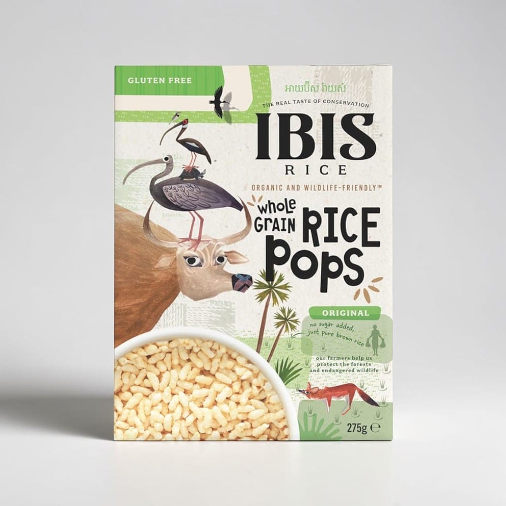 Organic Wholegrain Rice Pops Original by Ibis Rice