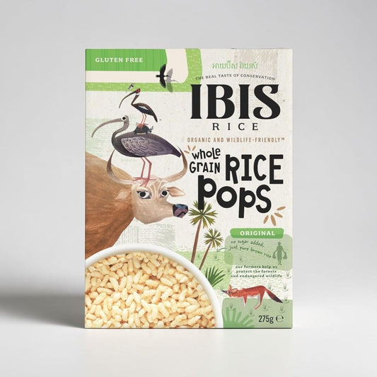 Organic Wholegrain Rice Pops Original by Ibis Rice