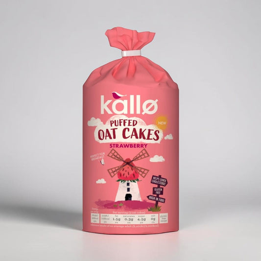 Strawberry Puffed Oat Cakes by Kallo
