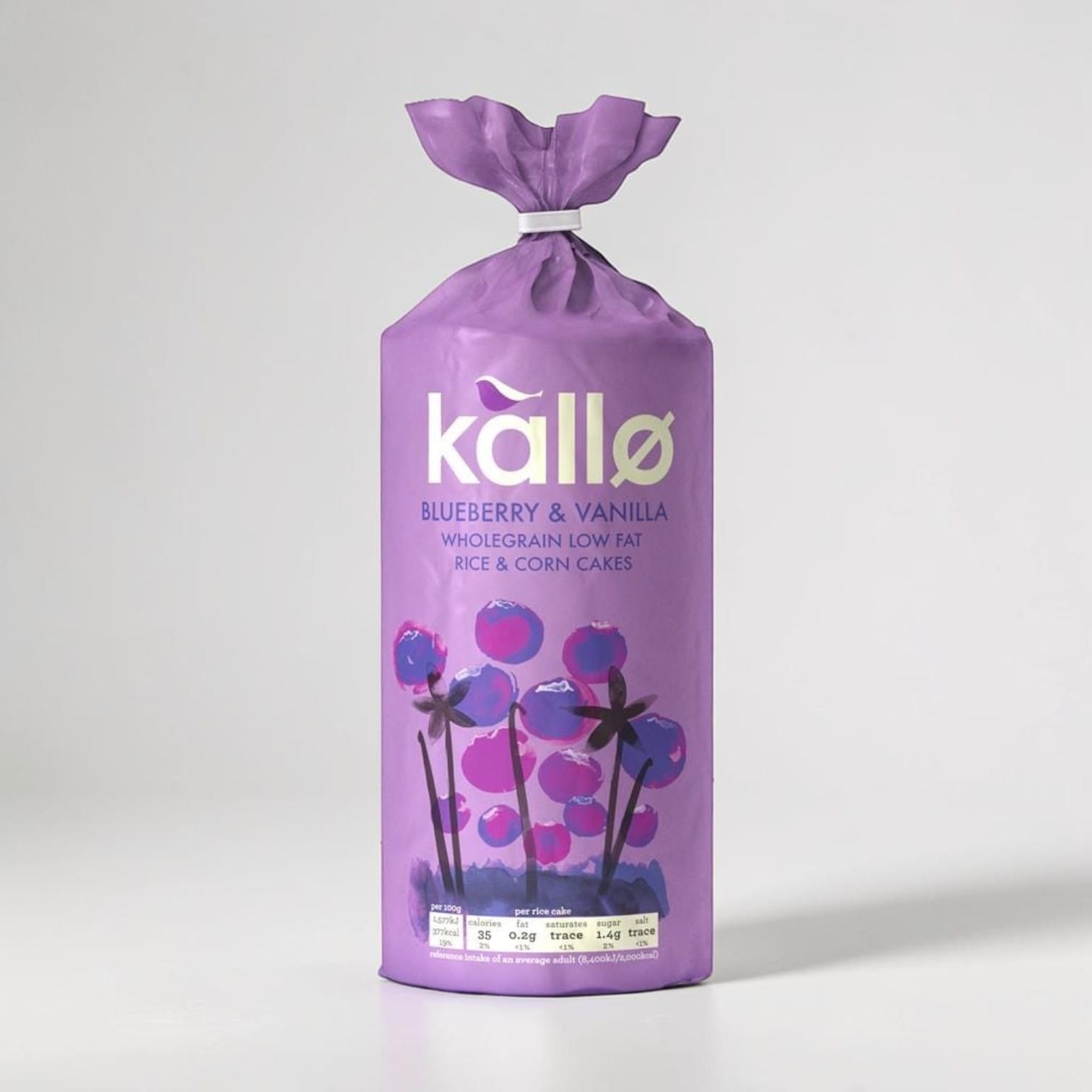 Blueberry & Vanilla Wholegrain Rice & Corn Cakes by Kallo