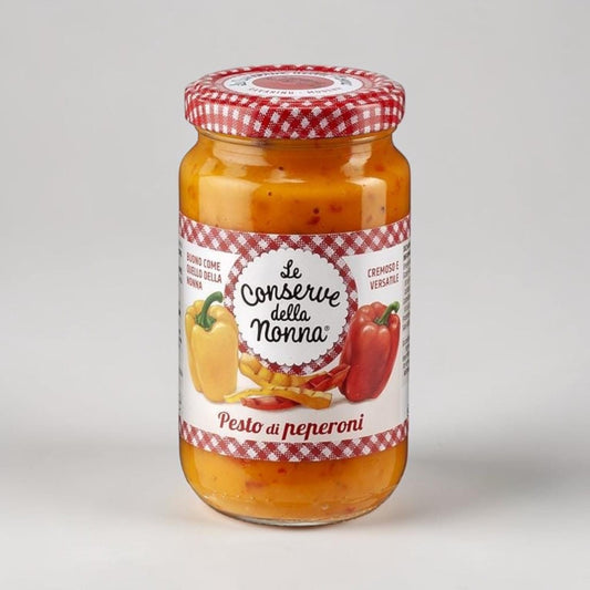 Sweet Red and Yellow Grilled Pepper Pesto 190g by Le Conserve Della Nonna