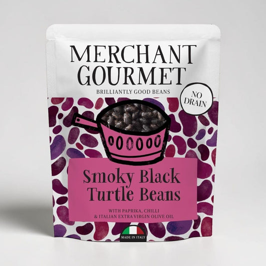 Smoky Black Turtle Beans with Paprika & Chilli 240g by Merchant Gourmet