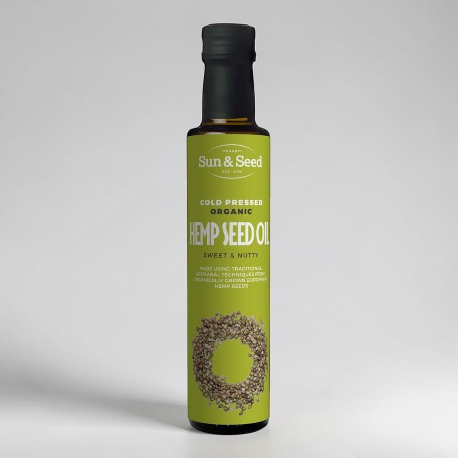 Organic Hemp Seed Oil-cold pressed 250g by Sun and Seed