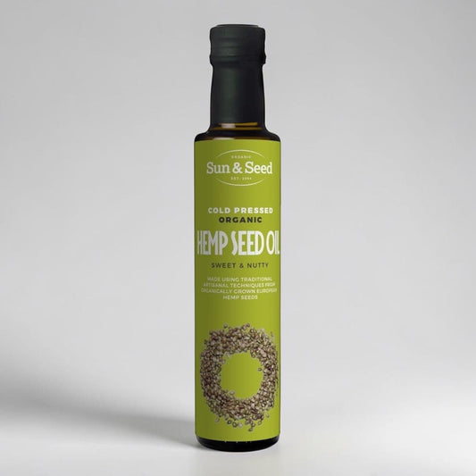 Organic Hemp Seed Oil-cold pressed 250g by Sun and Seed