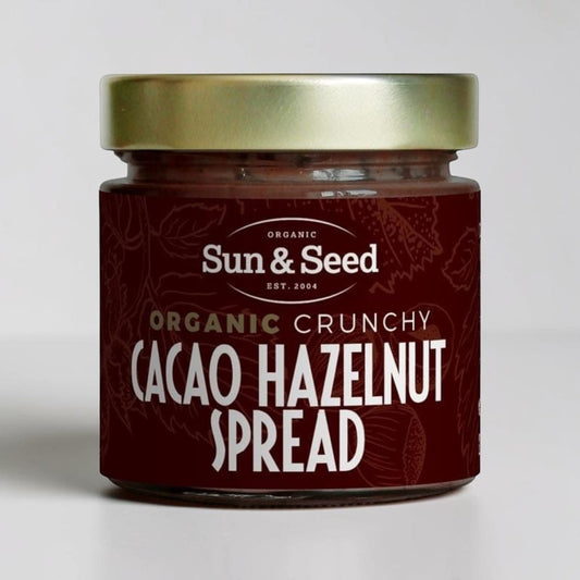 Organic Crunchy Cacao & Hazelnut Spread 200g by Sun and Seed