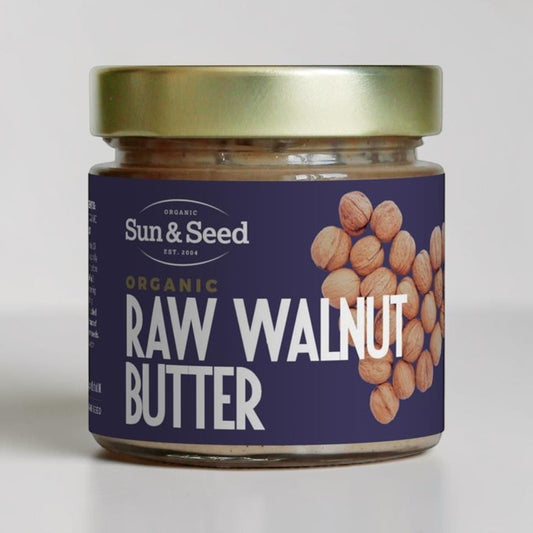 Organic Raw Walnut Butter 200g by Sun and Seed