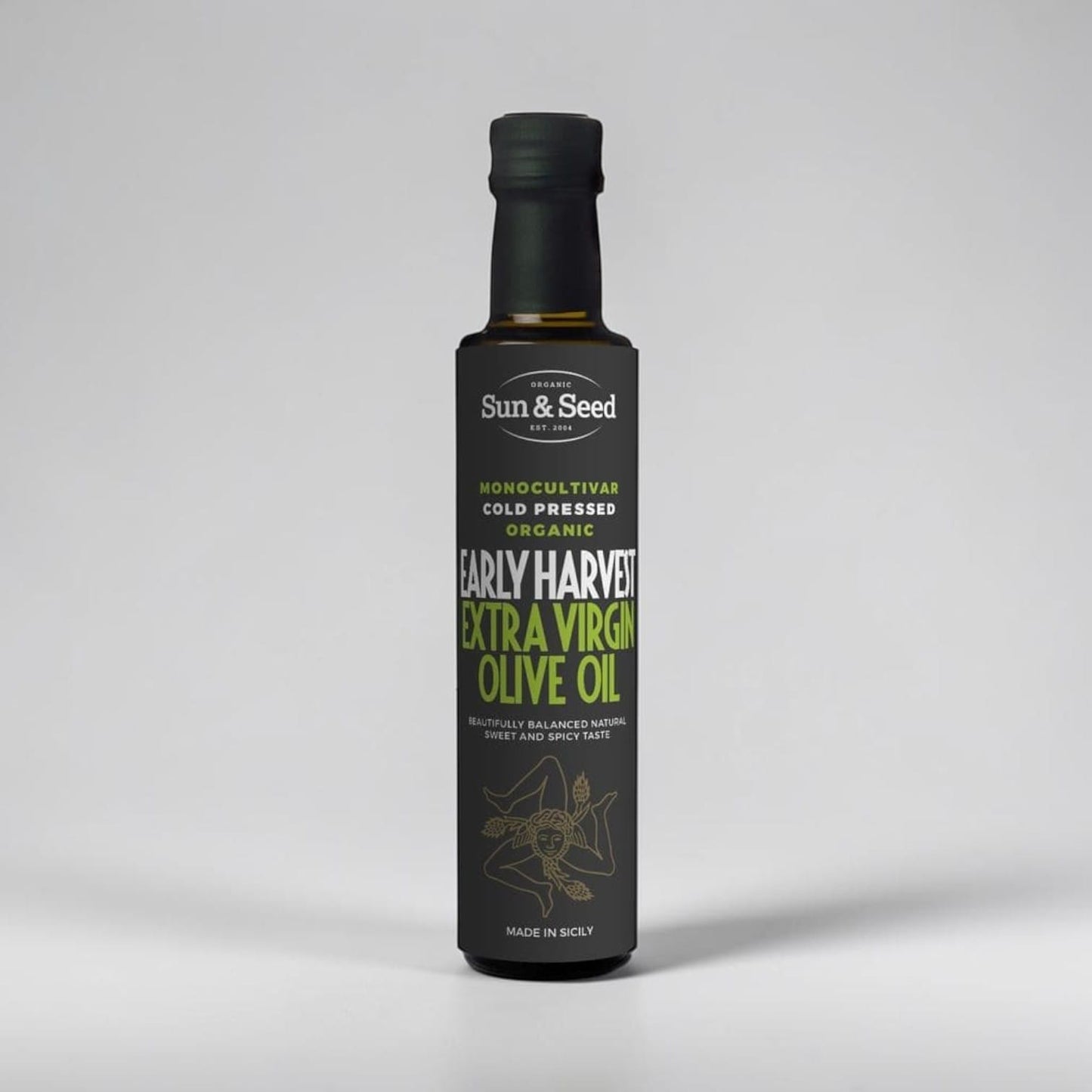Organic Early Harvest Sicilian Extra Virgin Olive Oi 500g by Sun and Seed