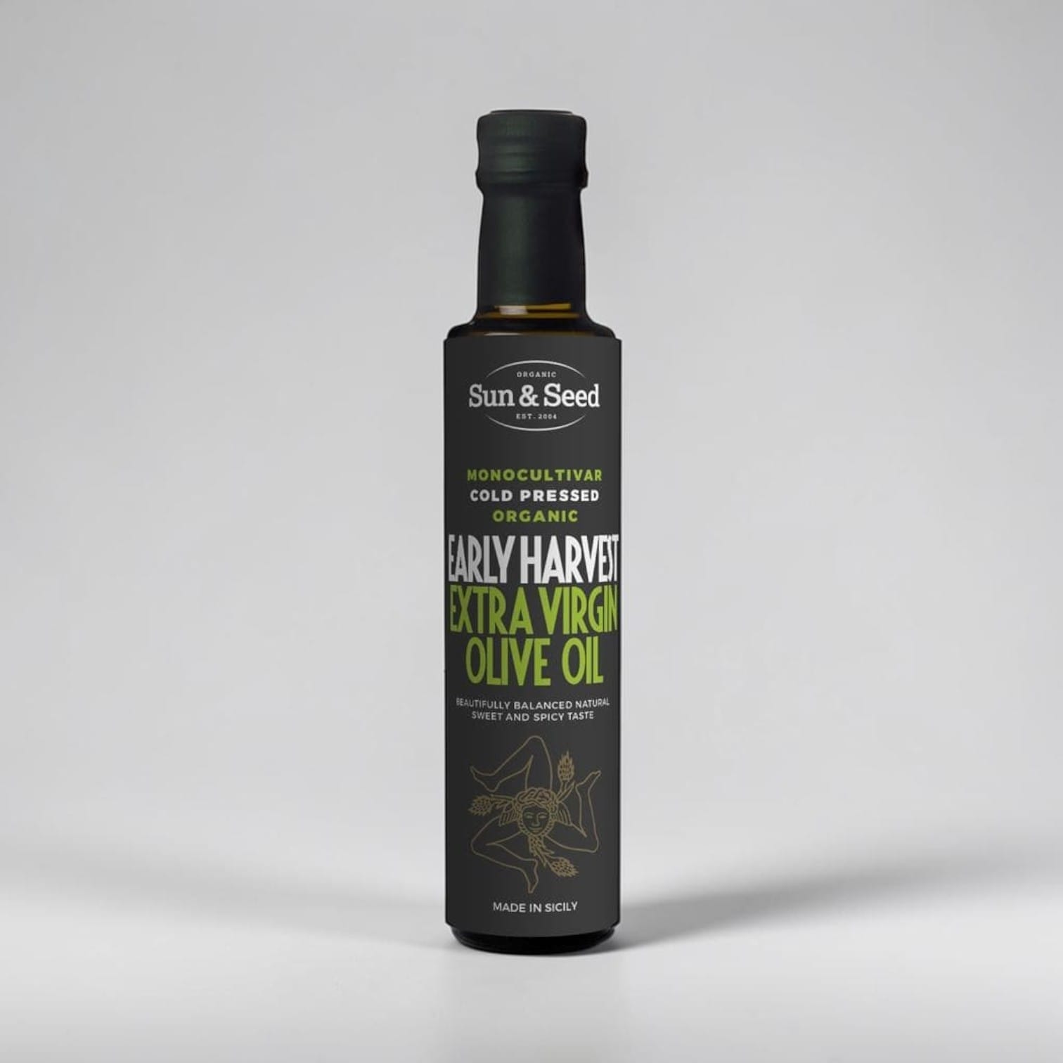 Organic Early Harvest Sicilian Extra Virgin Olive Oi 500g by Sun and Seed