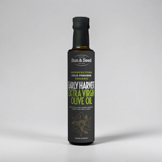 Organic Early Harvest Sicilian Extra Virgin Olive Oi 500g by Sun and Seed