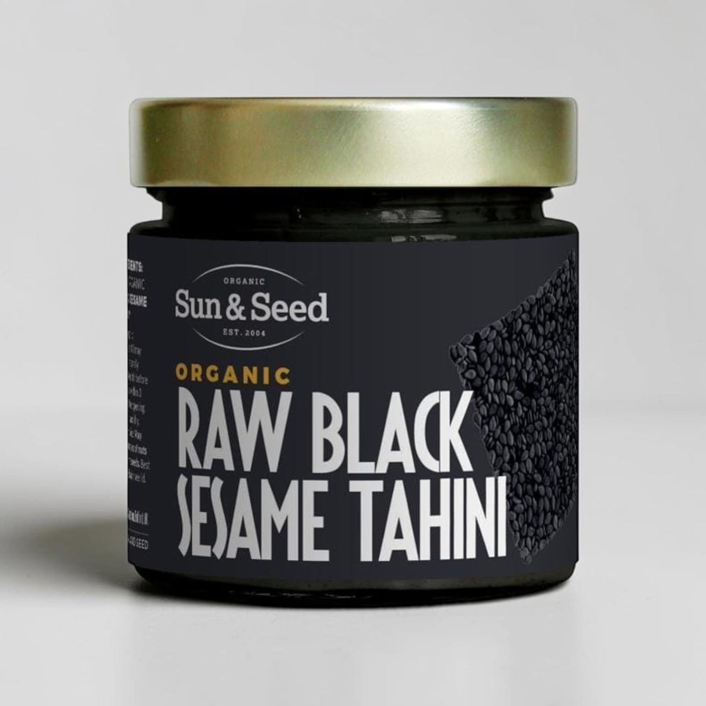 Organic Raw Black Sesame Tahini 200g by Sun and Seed