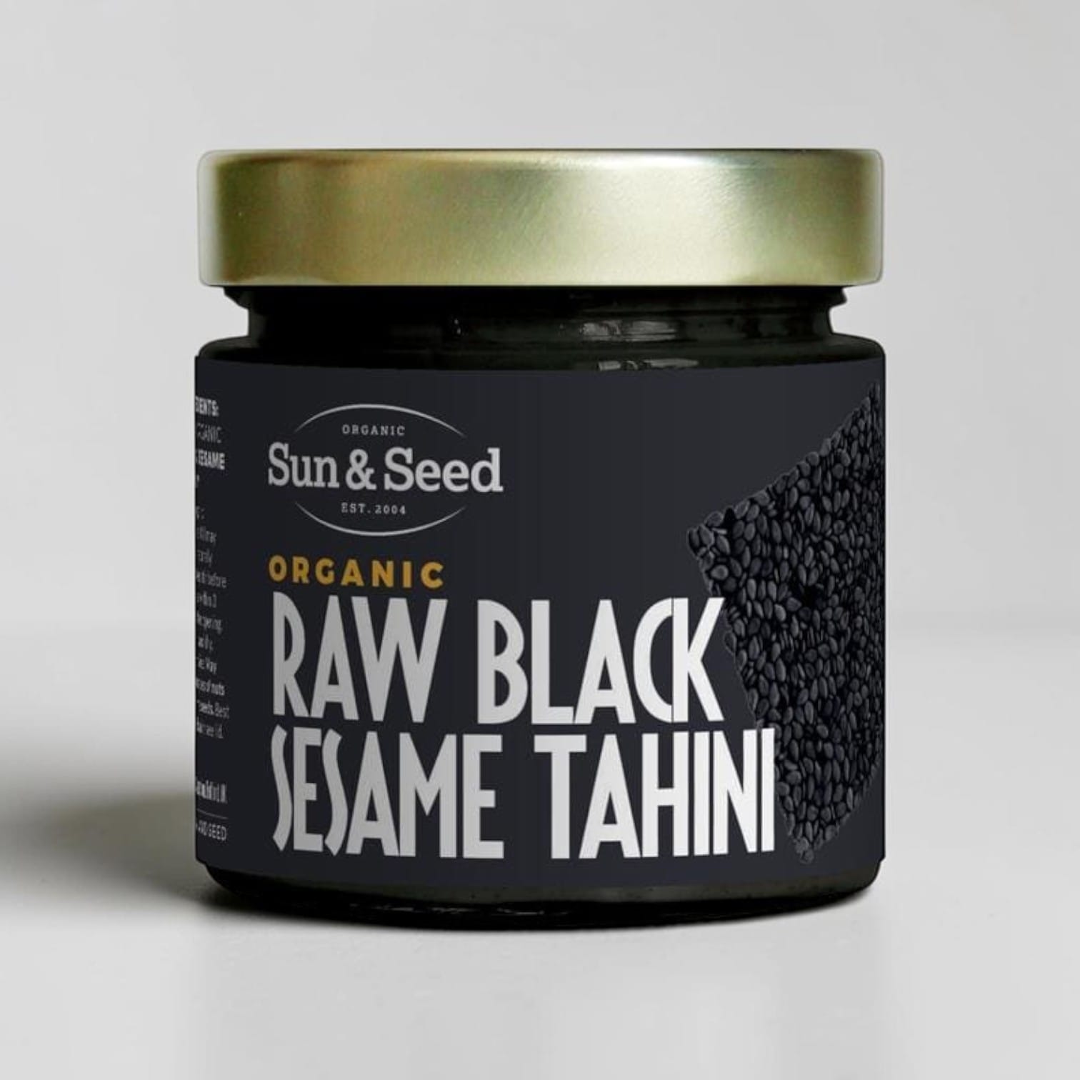 Organic Raw Black Sesame Tahini 200g by Sun and Seed