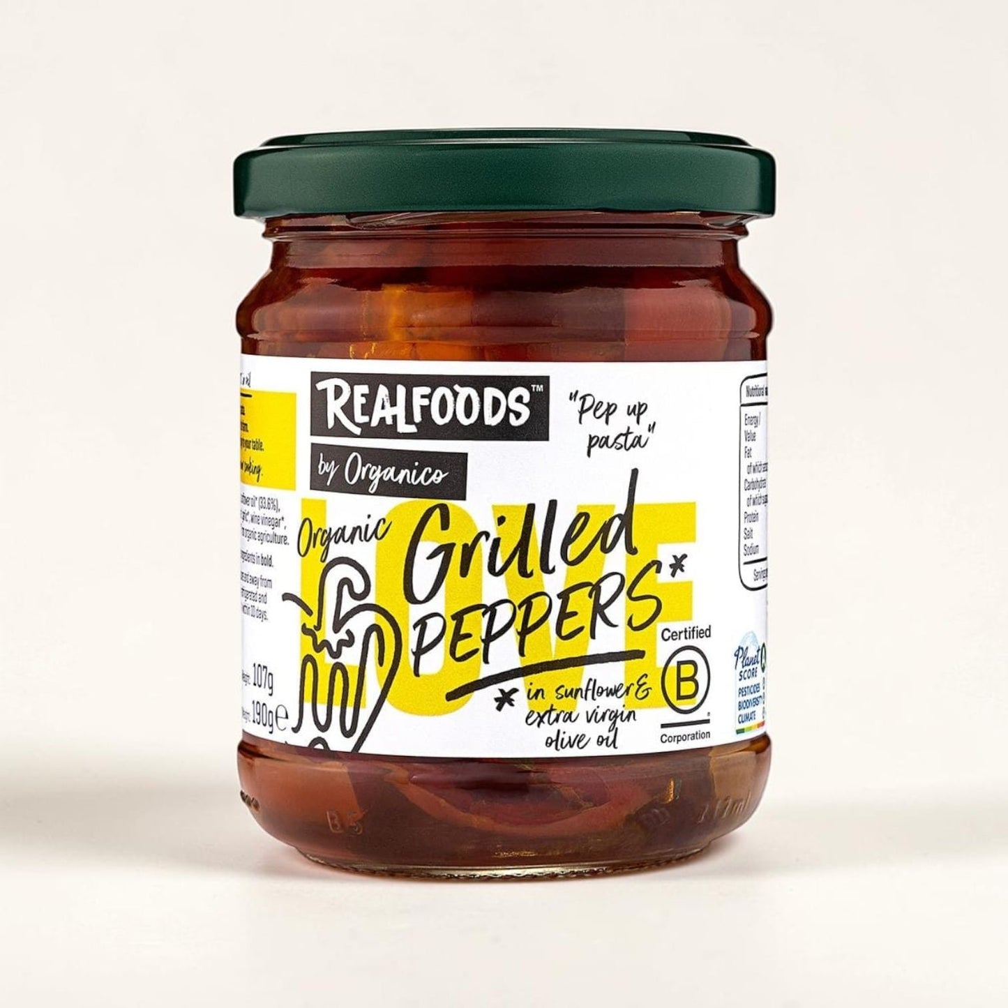 Organic Grilled Peppers in Oil 190g by Realfoods
