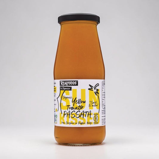Organic Yellow Tomato Passata 420g by Realfoods