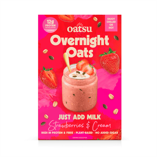 Strawberries & Cream Overnight Oats