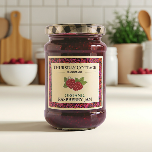Made with organic raspberries for a vibrant, tangy-sweet jam full of real fruit flavour. Delicious stirred into yoghurt or layered into bakes.