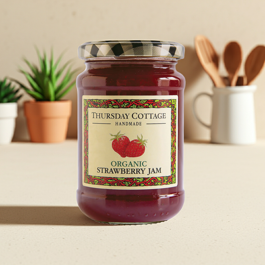 Rich and fruity with organic strawberries in every spoonful. Pure, simple, and perfect for traditional cream teas or porridge toppers.