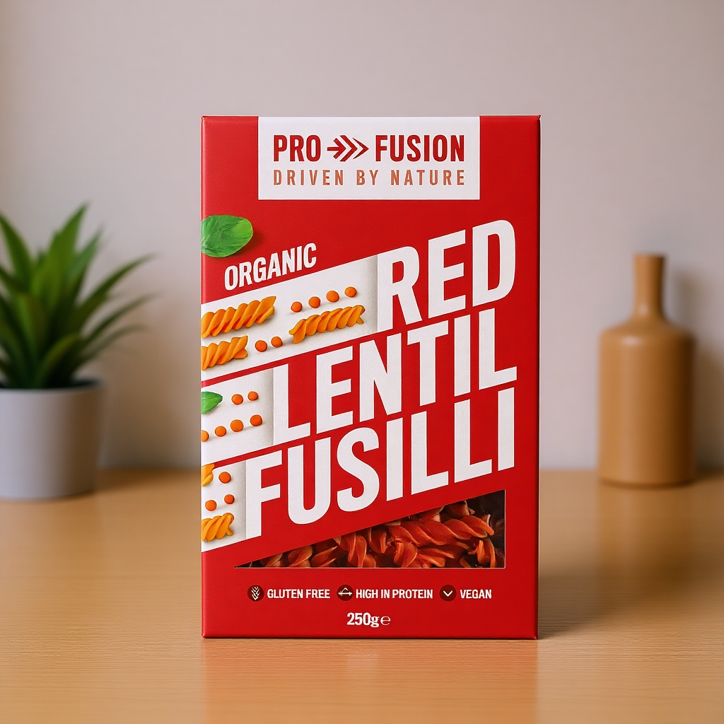 Organic Red Lentil Fusilli