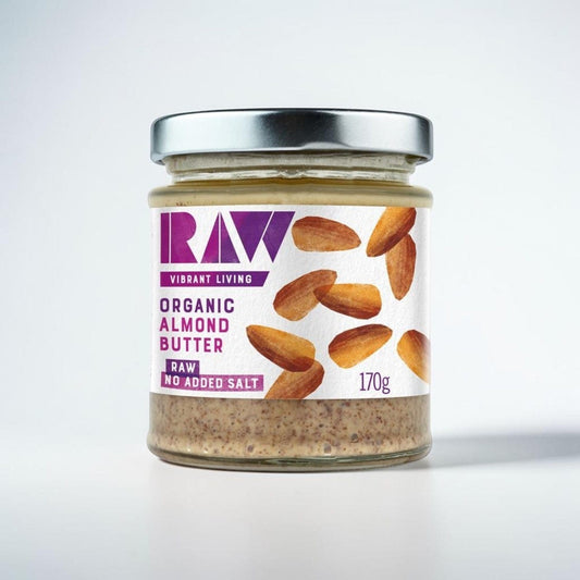 Organic Raw Whole Almond Butter 170g by Raw Health