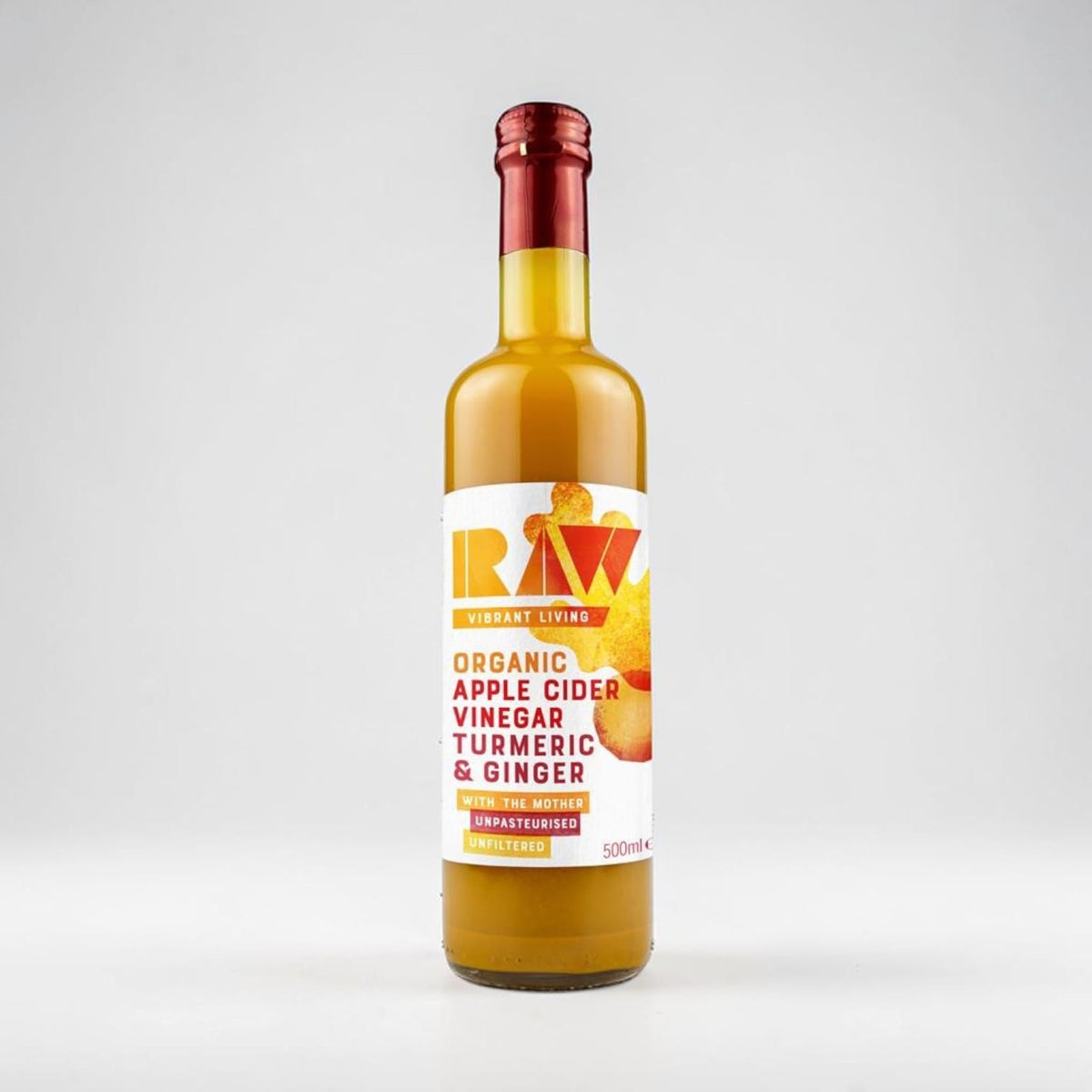Organic Raw Apple Cider Vinegar with Turmeric & Ginger 500g by Raw Health