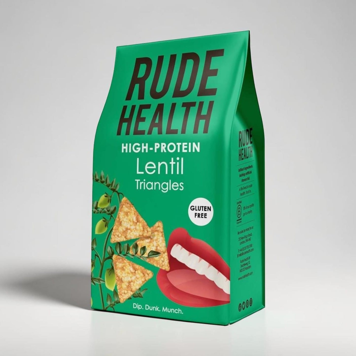 High Protein Lentil Triangles by Rude Health