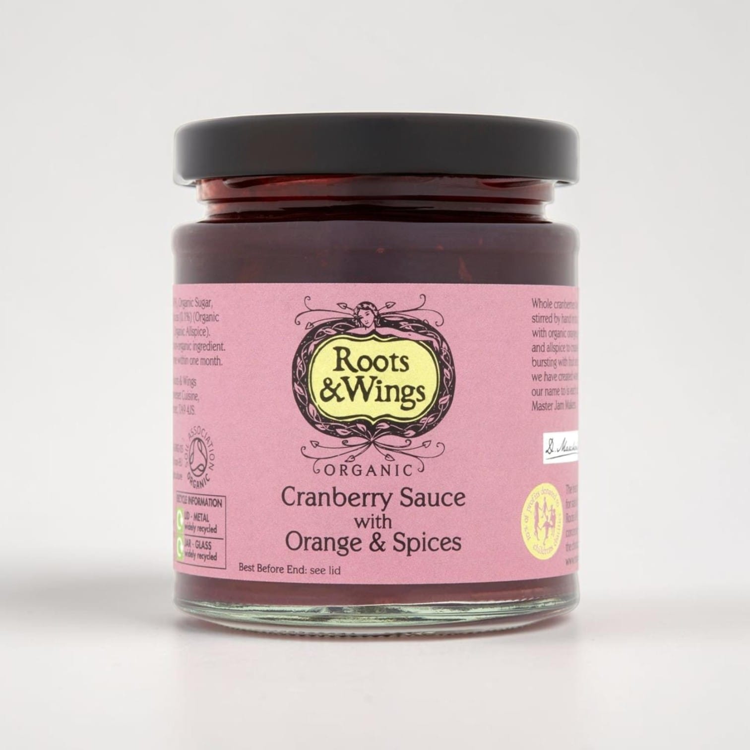 Organic Cranberry Sauce with Orange & Spices 200g by Roots and Wings