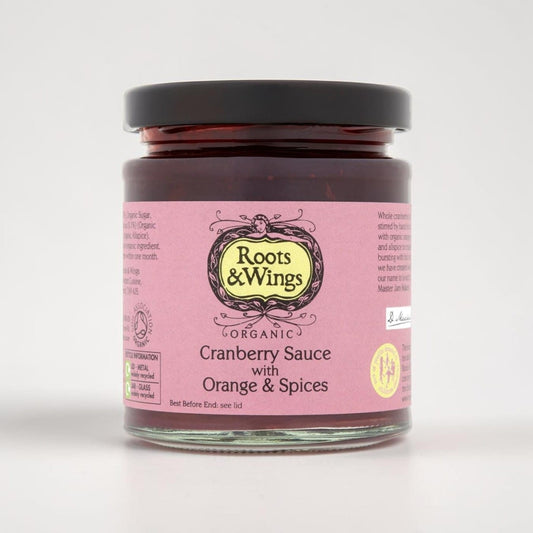 Organic Cranberry Sauce with Orange & Spices 200g by Roots and Wings