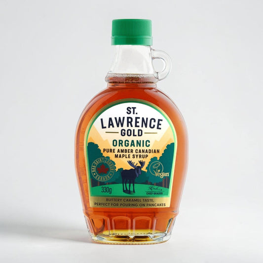 Organic Grade A Amber Maple Syrup by St Lawrence Gold
