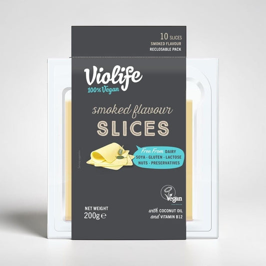 Smoky Cheddar Flavour Slices 200g by Violife