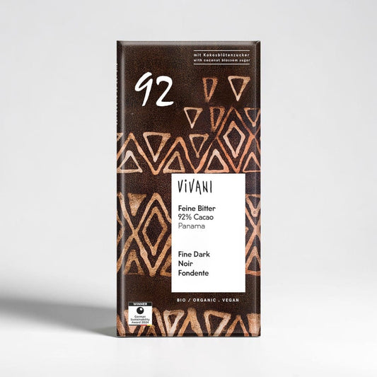 Dark 92% Chocolate Vegan Organic 80g