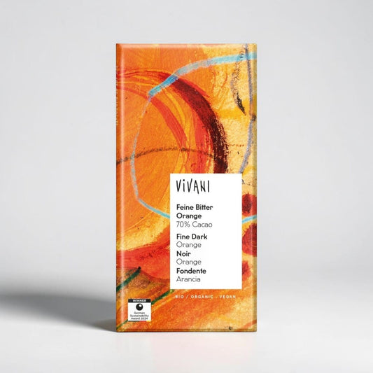 Organic Dark Orange Chocolate 70% by Vivani