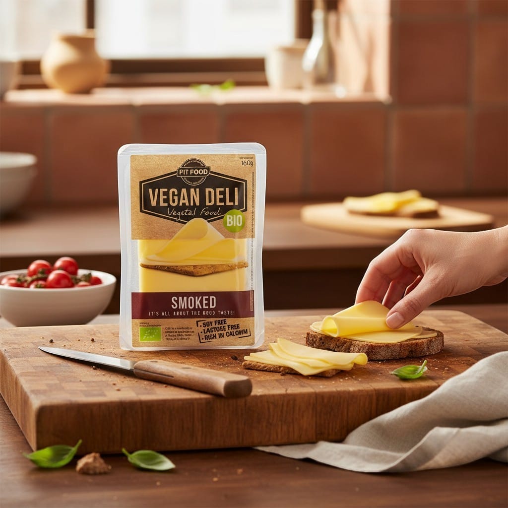 Organic Smoked Slices 160g by Vegan Deli