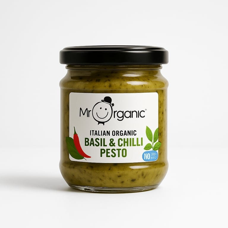 Basil & Chilli Pesto 190g by Mr Organic
