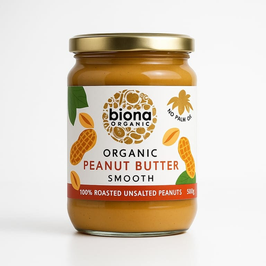 Organic Peanut Butter Smooth Unsalted 500g