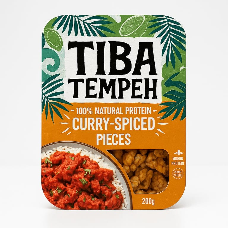 Tiba Tempeh Curry-Spiced Tempeh Pieces 200g