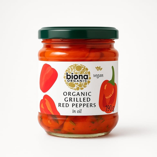Grilled Red Peppers in Oil Organic 190g